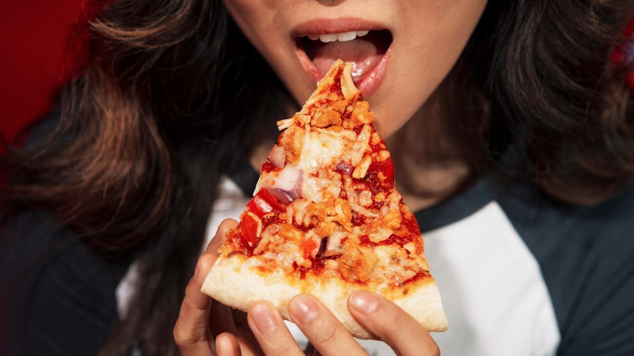 Eating Pizza