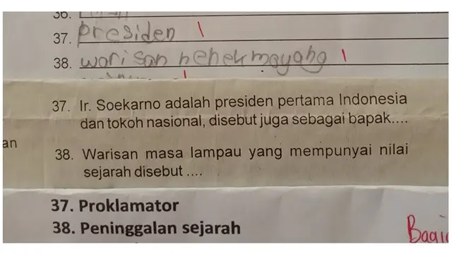 7 Jawaban Murid saat Kerjakan Tugas Sekolah Ini Bikin Ngakak