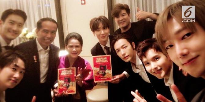 VIDEO:  Deretan Potret Super Junior dan Jokowi di Korea Selatan