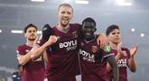 West Ham berhasil memetik kemenangan dalam laga lanjutan Liga Inggris 2025/2026 saat bertandang ke markas Fullham di Craven Cottage, London, Rabu (04/03/2026). (AP Photo/PA/John Walton)