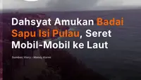 Dahsyat Amukan Badai Sapu Isi Pulau, Seret Mobil-Mobil ke Laut