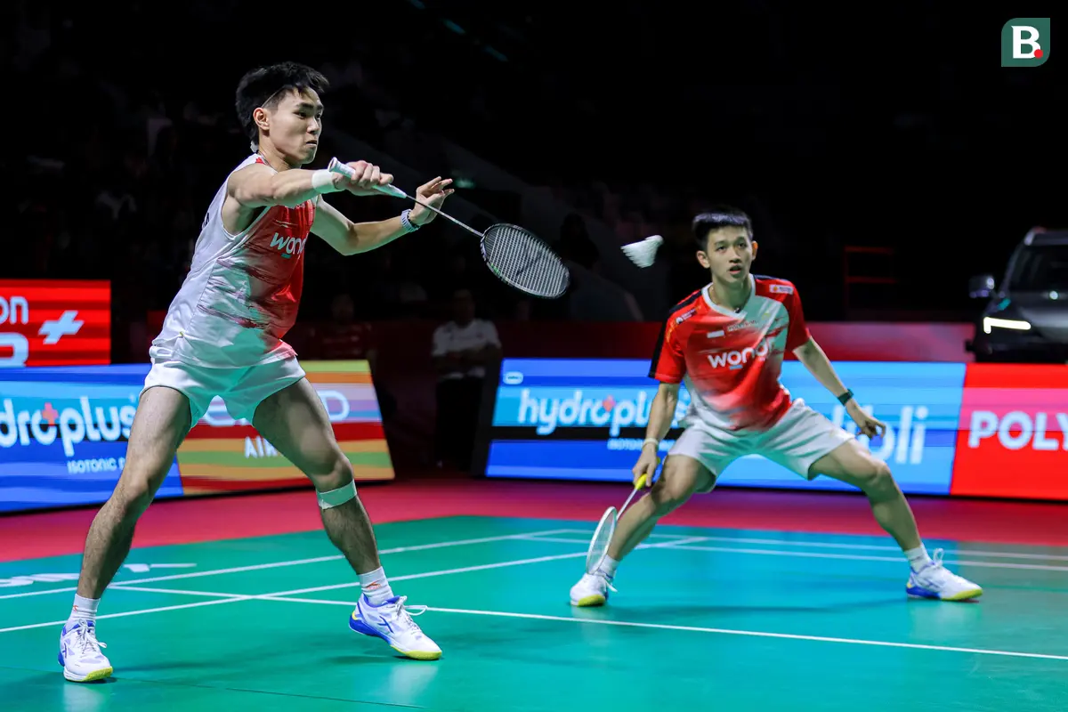 Foto: Raymond/Joaquin Wakili Ganda Putra Indonesia di Final Indonesia Open setelah Tumbangkan Sabar/Reza