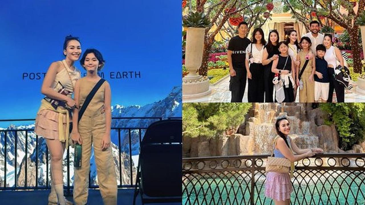 Ayu Ting Ting Tampil Cantik Bak ABG Kenakan Rok Mini dan Bilqis Disebut Mirip Kim Da-mi saat Liburan ke Las Vegas