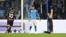 <p>Gol Milan dicetak oleh Olivier Giroud di menit (22'), sementara gol Napoli dicetak Victor Osimhen di masa injury time. (AP Photo/Andrew Medichini)</p>