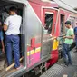 Kecelakaan KRL di Stasiun Juanda (Liputan6.com/ Faizal Fanani)