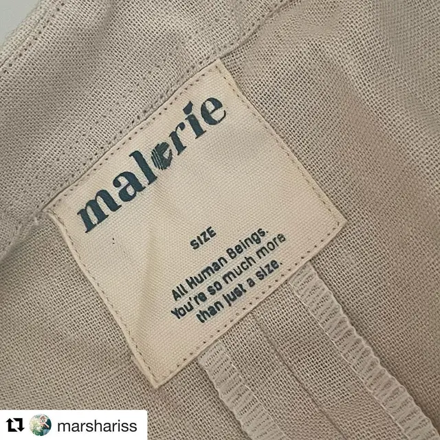 Tagline dan core value Malerie "You're so much more than just a size"