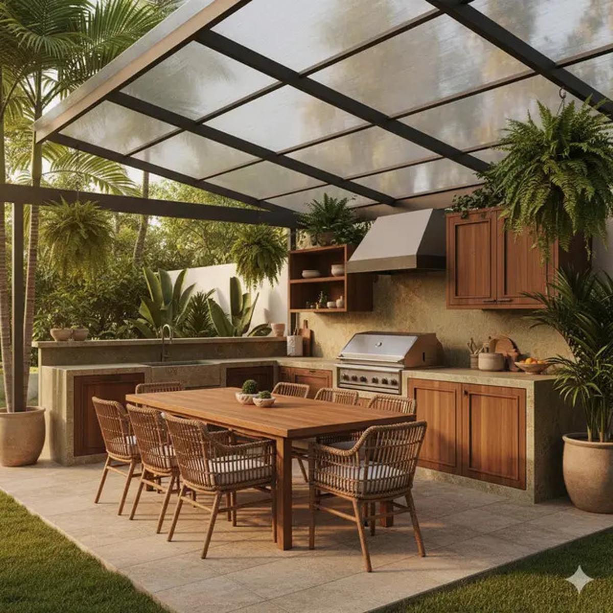 9 Dapur Outdoor Sederhana tapi Berkelas, Cocok untuk Rumah di Daerah Panas