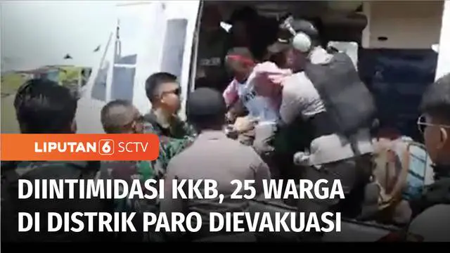 Petugas kembali mengevakuasi 25 warga di Distrik Paro, Kabupaten Nduga, Papua Pegunungan, menyusul ancaman yang disebarkan KKB. Mereka dievakuasi ke Distrik Kenyam, menggunakan helikopter.