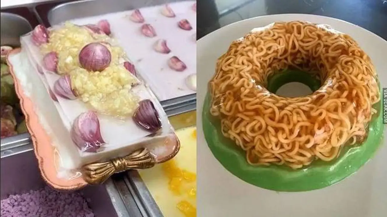 7 Potret Nyeleneh Puding dengan Isian Nyeleneh Ini Bikin Geleng Kepala