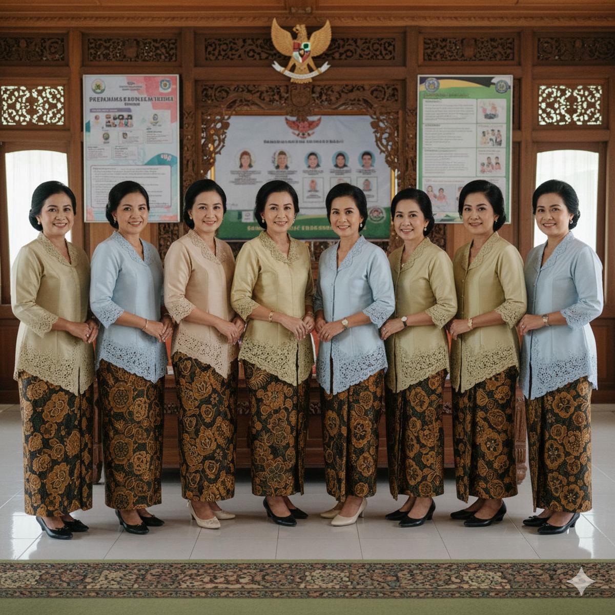 Rok Batik dengan Blouse Polos