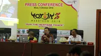 Jumpa pers Toraja Marathon 2018 di Makassar, Jumat (5/10/2018). (Bola.com/Abdi Satria)