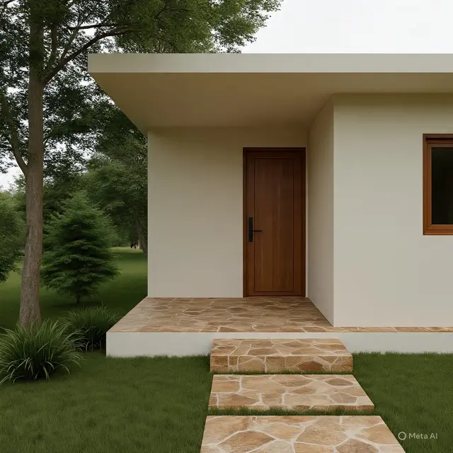 Desain Rumah Sederhana 1 Lantai dengan Teras Minimalis