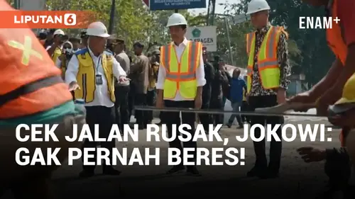 VIDEO: Jokowi Tinjau Perbaikan Jalan Rusak Berat di Surakarta-Purwodadi