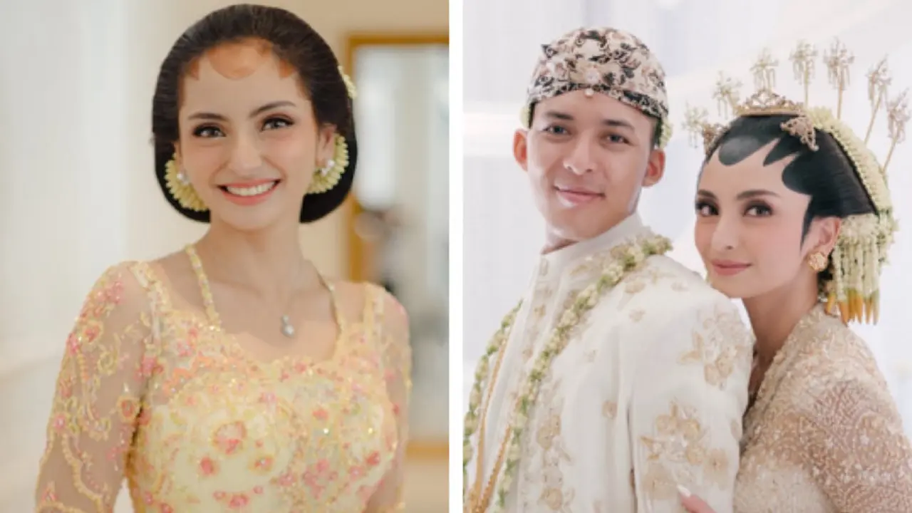 Valerie Tifanka Kenakan Kebaya Adat Jawa di hari pernikahan