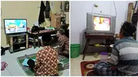 Potret Bapak-bapak Nonton Kartun. (Sumber: Instagram/ngumpulreceh dan Twitter/@depresionistaa)