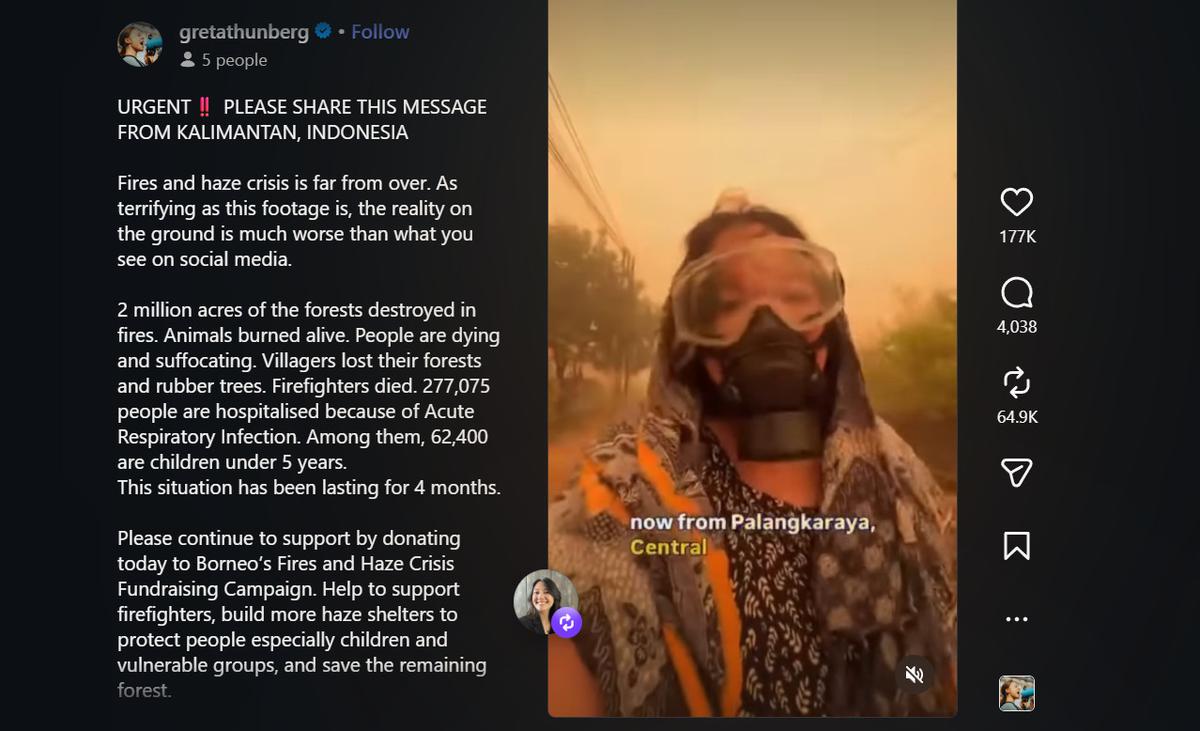 Unggahan Instagram Greta Thunberg