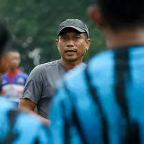 Pelatih baru Arema FC, Widodo Cahyono Putro. (Bola.com/Iwan Setiawan)