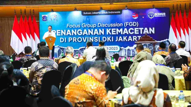 Penjabat (Pj) Gubernur DKI Jakarta Heru Budi Hartono resmi membuka Focus Group Discussion (FGD) Penanganan Kemacetan di DKI Jakarta.