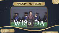 Menteri Keuangan Sri Mulyani saat menyampaikan pidato dalam acara Wisuda PKN STAN 2022 (Foto dok. PKN STAN via Youtube)