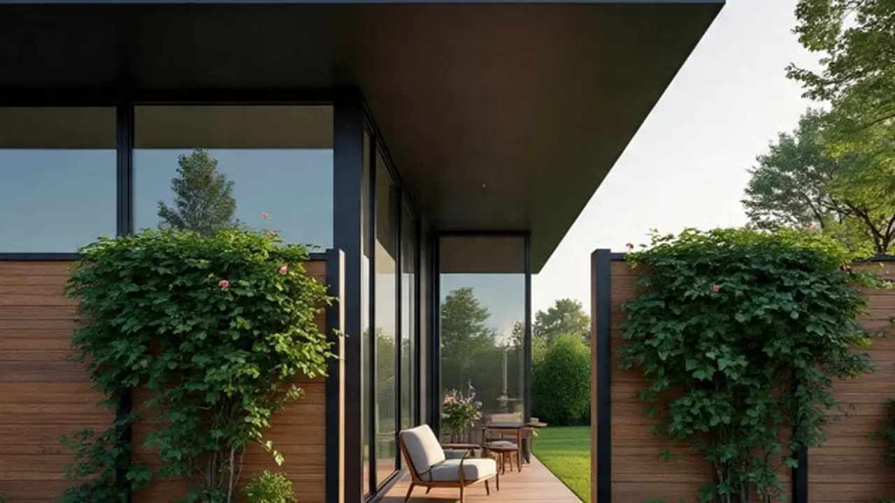 Ilustrasi Model Pagar Rumah Minimalis Teras Sempit (Sumber Gambar: Meta AI)