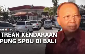 Antrean Kendaraan Kepung SPBU di Bali