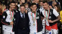 Direktur Sepak Bola Juventus, Fabio Paratici (dua dari kiri). (AFP/Marco Bertorello)
