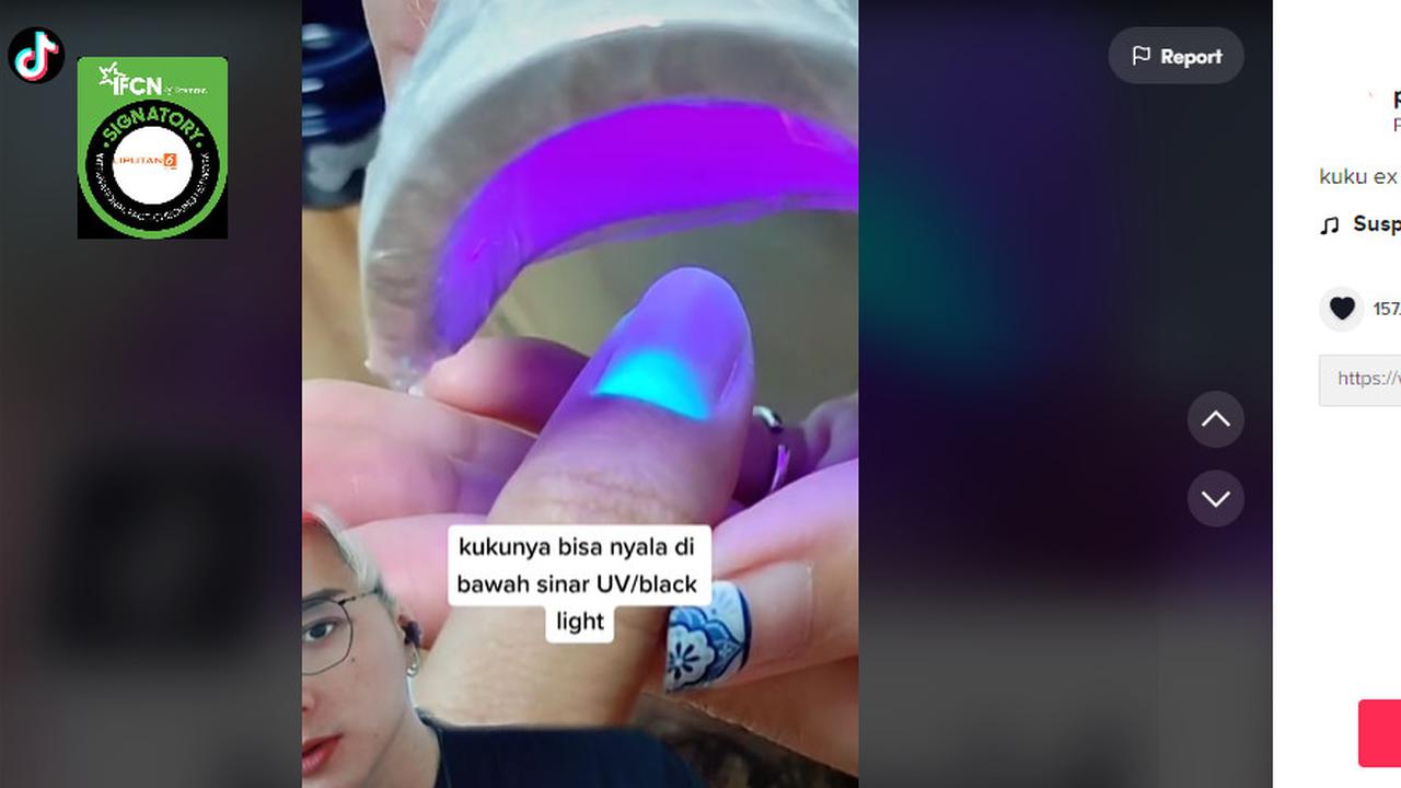 Penelusuran informasi kuku yang mengkonsumsi Favipiravir menyala ketika disinar UV