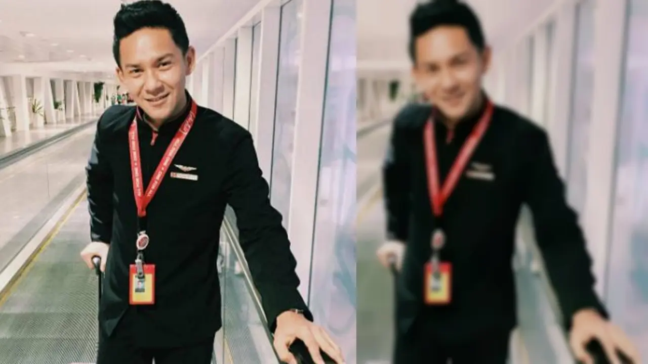 Pramugara AirAsia Assraf Nasir yang video jogetnya menjadi viral. (Instagram @assrafnasir)