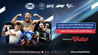 Channel Fox Sports kini tersedia di layanan streaming Vidio. Pengguna sudah bisa menikmati sejumlah tayangan olahraga seperti F1, MotoGP, UFC Grand Slam Tennis, dan lain-lain mulai Senin, (8/3/2021). (Dok. Vidio)