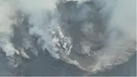 Material lava di Kawah Gungun Lewotobi Laki-laki, Nusa Tenggara Timur (NTT), Selasa, 20 Mei 2025. (Dok. Badan Geologi).