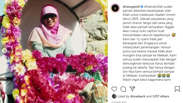 Dira Sugandi (Foto: Instagram/@dirasugandi)