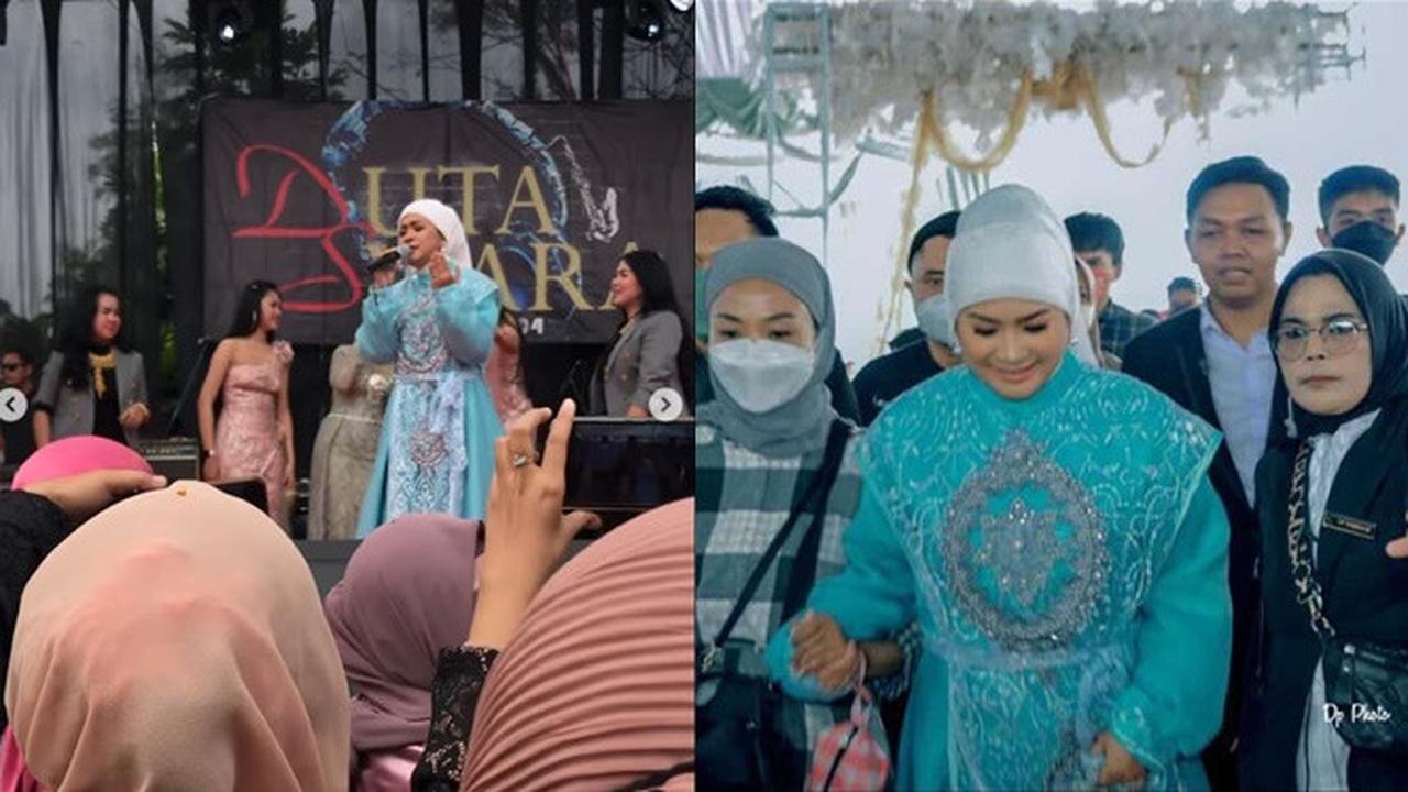 6 Potret Ikke Nurjanah Manggung di Acara Hajatan Pernikahan, Tampil Sederhana