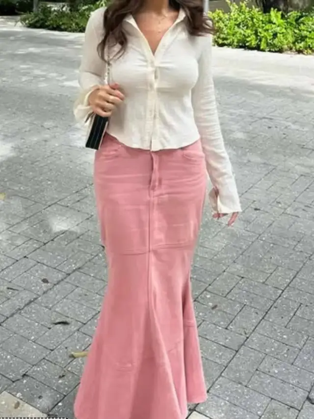 Denim Maxi Skirt