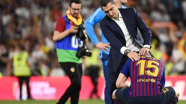 Pelatih Barcelona, Ernesto Valverde.
