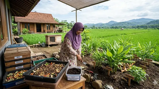 Kombinasi Ternak Hewan Mini dan Kebun untuk IRT yang Rumahnya Dekat Sawah