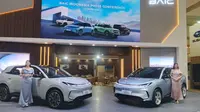 BAIC resmi melepas BEV pertamanya, BAIC T1, dengan garansi baterai 8 tahun dan beragam penawaran menarik selama GIIAS 2026. (Liputan6.com/Ridwan)