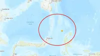 Sama seperti Filipina, gempa hari ini juga mengguncang wilayah Sulawesi Utara dengan magnitudo 4,6 (USGS).