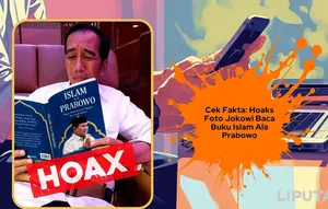 Cek Fakta: Hoaks Foto Jokowi Baca Buku Islam Ala Prabowo
