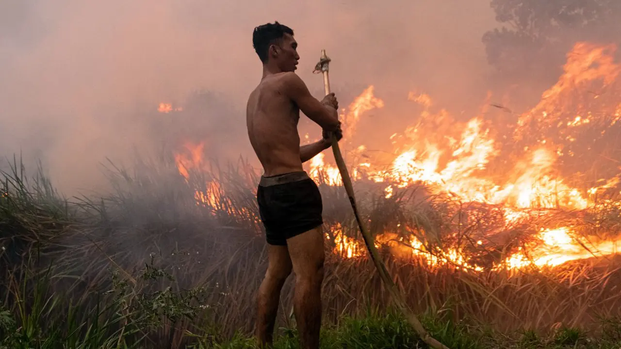 Kebakaran Lahan Gambut di Ogan Ilir