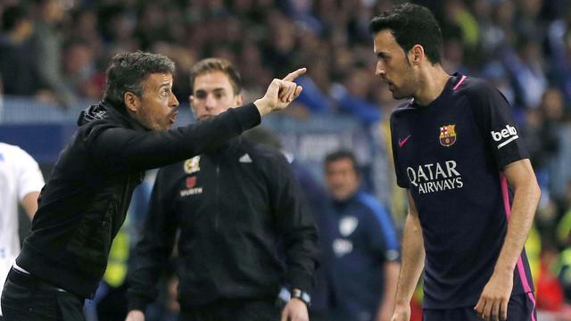 Luis Enrique dan Sergio Busquets