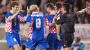 Kroasia total tampil 7 kali di Piala Dunia 1998, dan Davor Suker mampu mencetak masing-masing satu gol dalam 6 laga di antaranya. Satu-satunya laga ia absen menyumbang gol adalah saat kalah 0-1 dari Argentina di matchday ketiga di fase grup H. (AFP/Rabih Moghrabi)