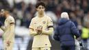 Pemain Chelsea, Joao Felix, saat melawan West Ham United pada laga Liga Inggris di Stadion Olimpiade, London (11/2/2023). The Blues unggul terlebih dahulu lewat gol perdana Joao Felix. (AP Photo/David Cliff)