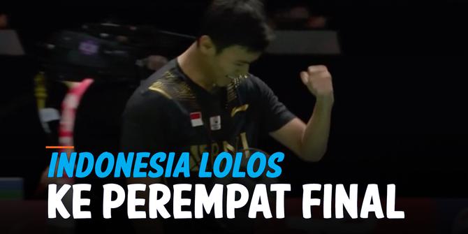 VIDEO: Badminton Piala Thomas 2020, Indonesia Lolos ke Perempat Final