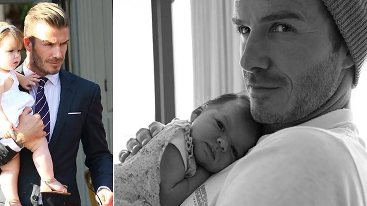 Foto David Beckham dan putrinya | copyright: metro.co.uk