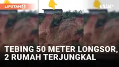 Detik-detik Tebing Setinggi 50 Meter Longsor di Sulawesi Barat