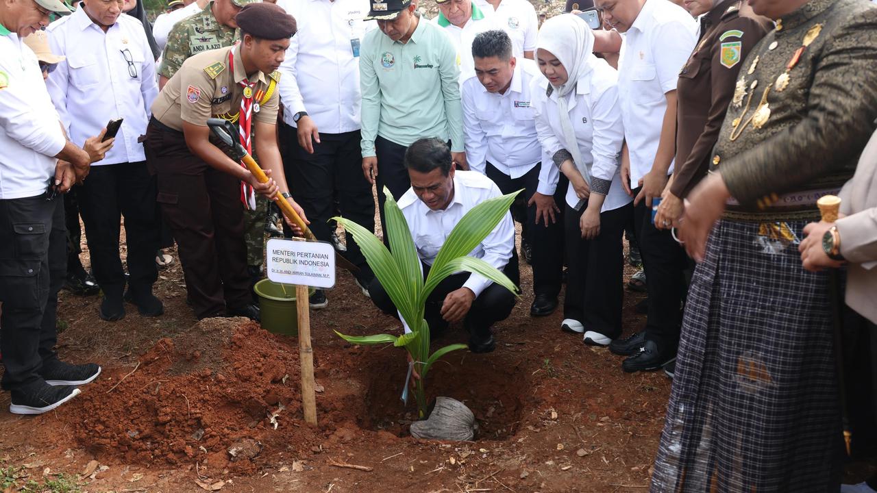 Mentan Andi Amran Sulaiman Launching Gerakan Menanam Lima Juta Kelapa di Selayar