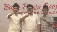 Anggota Komisi VI DPR RI dari Dapil Jember-Lumajang, Kawendra Lukistian berbuka puasa bersama Bupati Jember Gus Fawait, Wakil Bupati Jember Djoko Susanto. (Tim News).