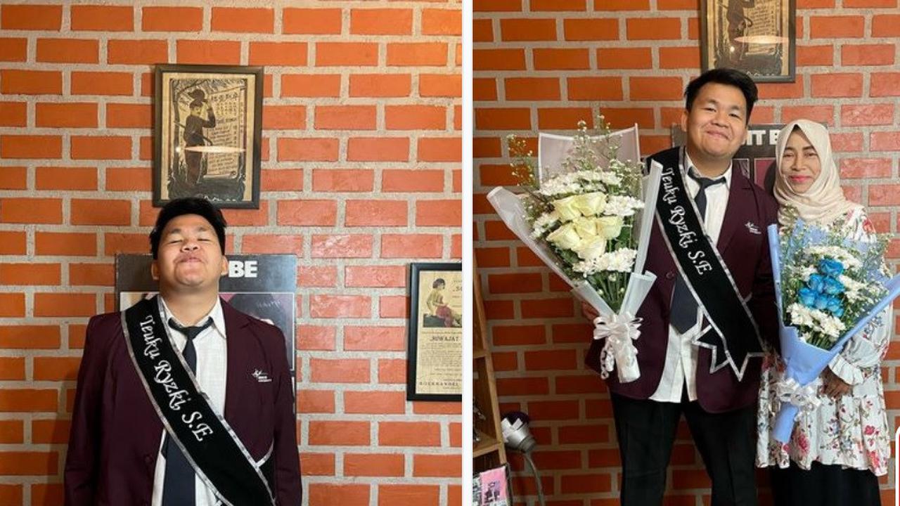 Teuku Ryzki alias Kiki CJR lulus sidang skripsi (Foto: Instagram/@teukuryz)