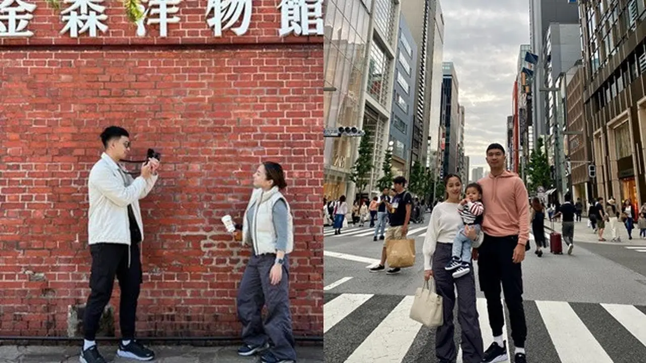 6 Potret Nikita Willy dan Indra Priawan Liburan di Jepang, Ajak Baby Izz
