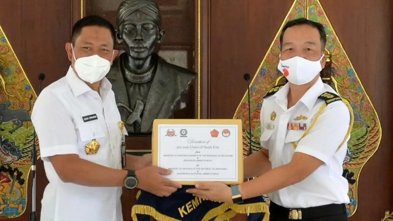 Kemhan menerin 300 ribu swab kits dari Kemhan Singapura (Istimewa).